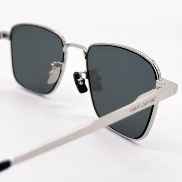 NEW SAINT LAURENT SL 529 002 SILVER GREY UNISEX SUNGLASSES SAINT LAURENT